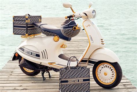 dior moped|Dior vespa scooter.